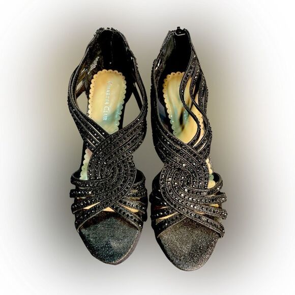 Charter Club - black sparkle heels - Picture 1 of 7